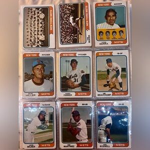 Vintage 1974 New York Mets Baseball Cards